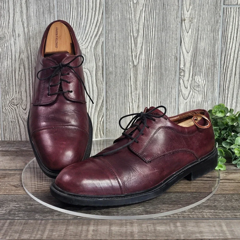Florsheim Comfortech‎ DM2 Leather Cap Toe Oxford Men's 12M Burgundy Dress Shoes